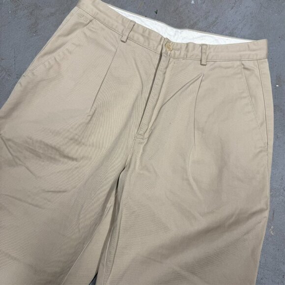 Vintage Balenciaga Chinos Cotton Beige Pleated Pants Mens 30x31 - Picture 2 of 10